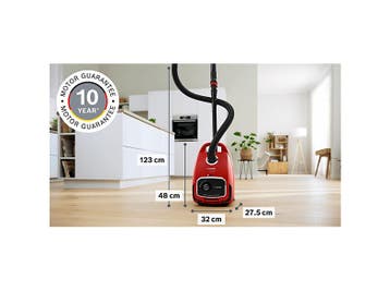Bosch -  Serie 6  Stofzuiger Met Zak Rood, Verzenden, Nieuw, Stofzak, Minder dan 1200 watt