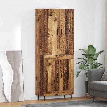 vidaXL buffetkast 2 st Oud Hout 69,5 x 34 x 180 cm Bewerkt, Minder dan 50 cm, Verzenden, Nieuw, Minder dan 100 cm