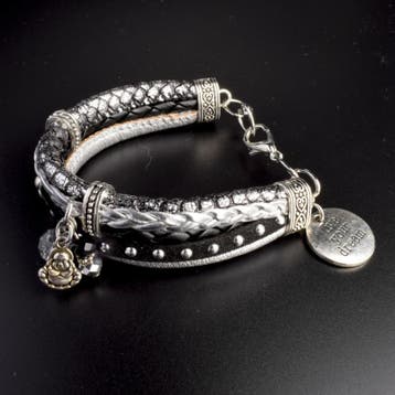 Prachtige armband, verstelbaar met metalen elementen bede..., Ophalen of Verzenden, Nieuw, Overige typen