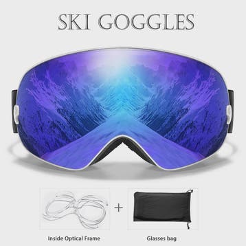 Ski Bril Heren Dames Tieners - UV400 Anti-Condens, Inclusief, Verzenden, Nieuw