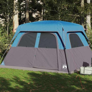 vidaXL Gezinstent 6-persoons waterdicht blauw, Verzenden, Nieuw, Tot en met 2