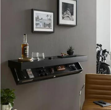 Houten Wandplank – Zwevend Wandrek met Verborgen Opbergruimt, Verzenden, Nieuw