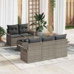 Tuin Sofa Set met kussen met opslag 6 pcs Grijs 55 x 55 x 37, Verzenden, Nieuw