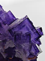 Lichtgevende fluoriet, intens paars, China Kristallen op