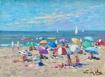 Niek van der Plas (1954) - Dagje aan het strand