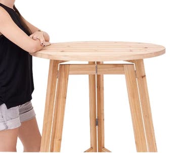 Statafel inklapbaar Massief Hout Ø80cm (Meubelen, Interieur, Verzenden