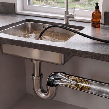 Rioolreinigingsslang-set incl. 2 sproeiers & 3 adapters, Verzenden, Nieuw