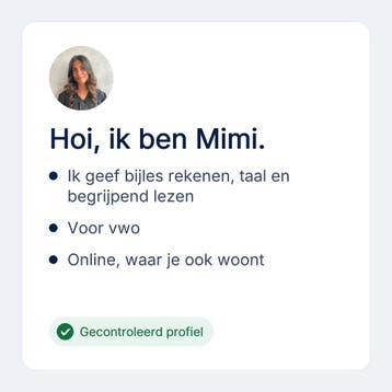 Rekenen bijles online voor vwo, Privéles, Bijles