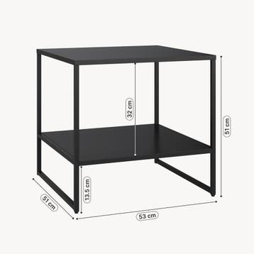 Bijzettafel Salsnes industrieel met opbergplank 53x51x51 cm, Huis en Inrichting, Tafels | Bijzettafels, Verzenden, Nieuw