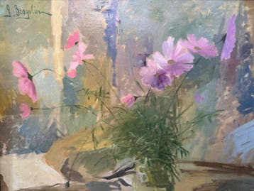 Giovanni Bragolin (1911-1981) - Bloemenstilleven, Antiek en Kunst