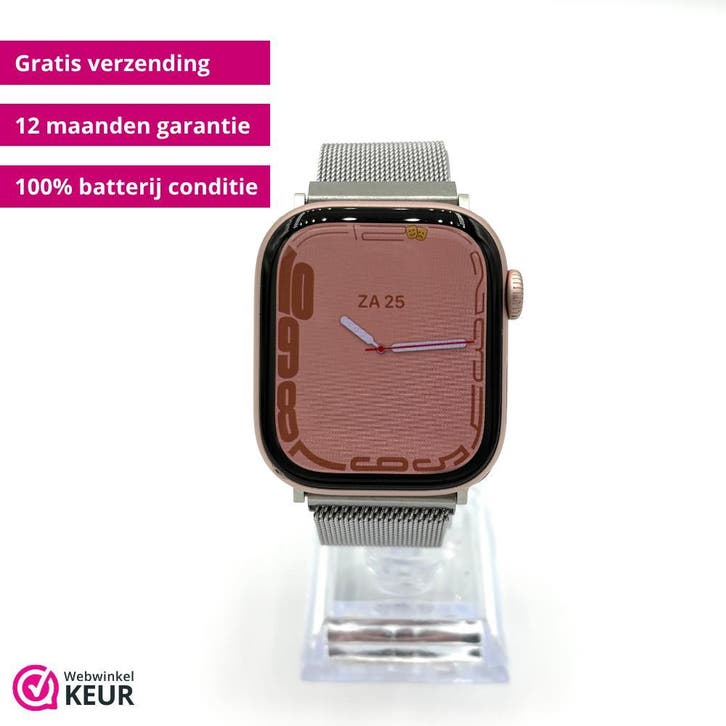 Apple Watch Serie 10 42mm Rose Goud | 100% batterij conditie, Sieraden, Tassen en Uiterlijk, Smartwatches, iOS, Afstand, Calorieverbanding