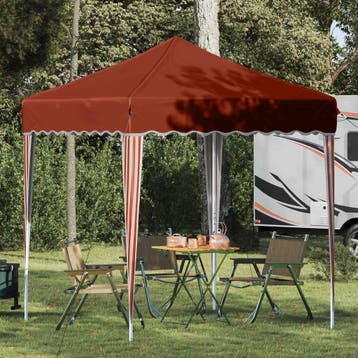 vidaXL Pop-up partytent 195 x 195 x 245 cm Terracotta Oxford, Verzenden, Nieuw, Partytent