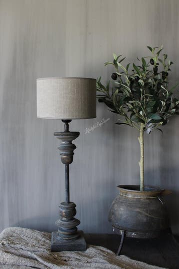 Houten lampvoet ornament Tomy 50 cm, Huis en Inrichting, Ophalen of Verzenden, Nieuw
