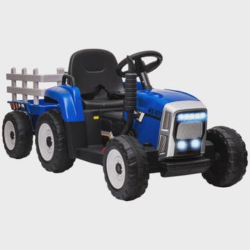 Elektrische Kinder Tractor met Aanhanger - Blauw (3-6 Jaar), Verzenden, Nieuw