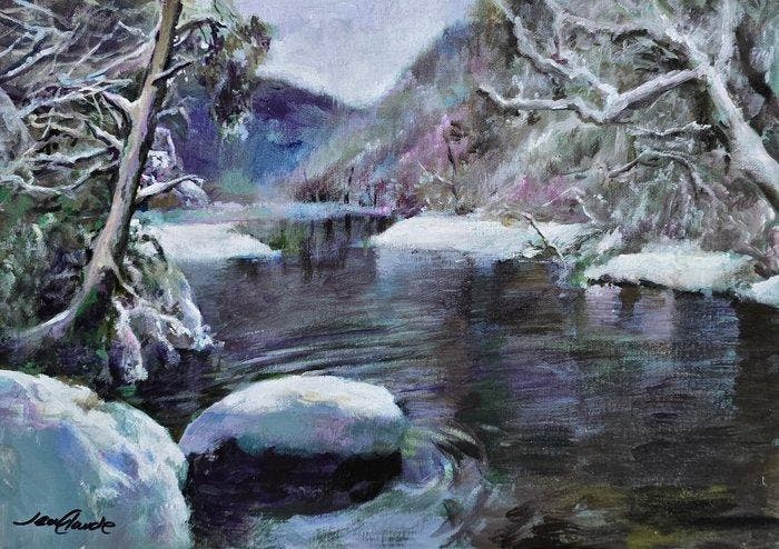 Jean Claude (XX) - NO RESERVE - Reflets glacés, Antiek en Kunst, Kunst | Schilderijen | Klassiek