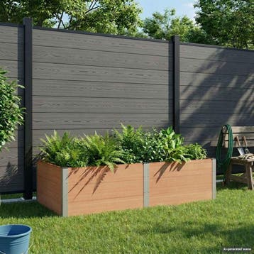 vidaXL Verhoogde plantenbak Bruin 200 x 100 x 54 cm, Verzenden, Nieuw, 100 cm of meer, 30 tot 60 cm