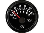 CN oliedrukmeter 0-10 bar Zwart, Watersport en Boten, Ophalen of Verzenden, Nieuw