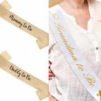 Babyshower set met 2 caps en 2 sjerpen Mom en Dad beige, Hobby en Vrije tijd, Feestartikelen, Verzenden, Nieuw, Versiering, Geboorte of Huwelijk