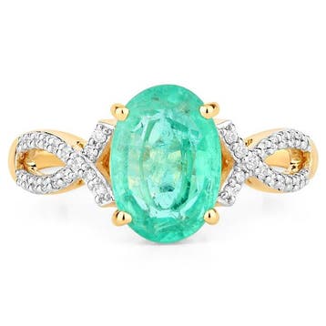 Zonder minimumprijs - Ring - 14 karaat Geel goud - 2.09ct., Nieuw