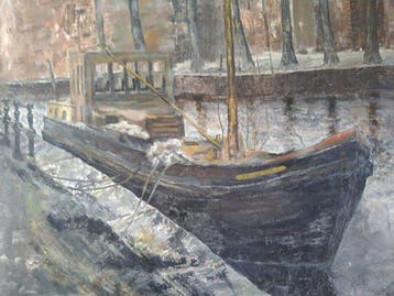 Achiel Alfons Geerts (1911- 1988) - In de haven (XL-Format), Antiek en Kunst