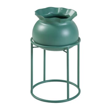 Plantenstandaard Assen 31,5x19,5 cm groen [en.casa], Verzenden, Nieuw