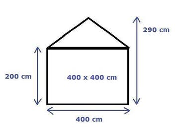 Premium Partytent PVC 4x4x2 mtr in Wit (4x4 meter), Verzenden, Nieuw, 2 meter of meer, Partytent