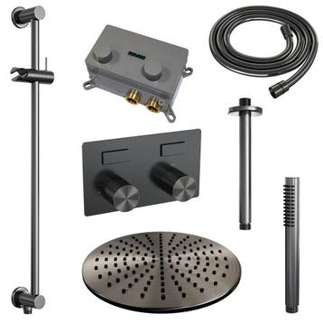 Brauer Gunmetal Carving Thermostatische Regendoucheset, Ophalen of Verzenden, Nieuw