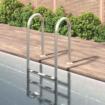 vidaXL Zwembadladder 54x38x158 cm 304 roestvrijstaal, Tuin en Terras, Verzenden, Nieuw