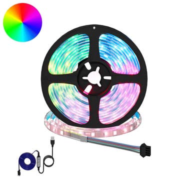 vidaXL LED-strip 2 pcs Zwart en transparant 2500 mm Koper en, Verzenden, Nieuw