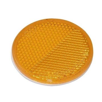 Reflector zelfklevend 60mm rond geel/oranje - set 2 stuks, Caravans en Kamperen, Ophalen of Verzenden, Nieuw