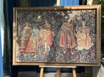 Wandtapijt - 130 cm - 93 cm - Adellijke Promenade, Antiek en Kunst, Curiosa en Brocante