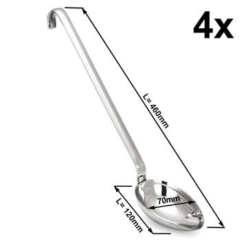 GGM Gastro | (4 stuks) Opscheplepel - Lengte: 46cm - RVS |, Verzenden, Nieuw