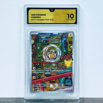 Pokémon Graded card - Morpeko 135 - 30th Anniversary –, Nieuw