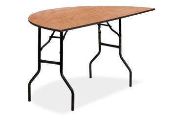 Halfronde klaptafel Ø140cm | houten blad, Ophalen of Verzenden, Nieuw, Kunststof