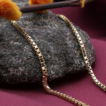 Gouden Venetiaanse schakelketting, Ophalen of Verzenden, Gebruikt, Goud, Goud
