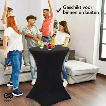 2dekans | Infinity Goods 2x Stevige Zwarte Statafel + 2x, Ophalen of Verzenden, Zo goed als nieuw