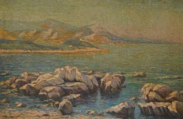 Henri Baudoux (XX) - Paysage de mer / Côte rocheuse