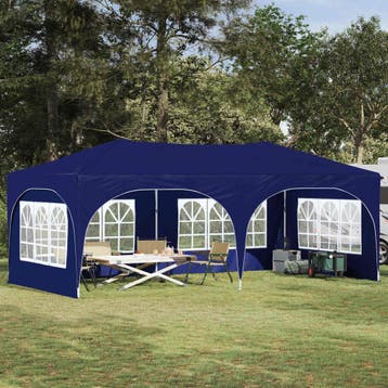 vidaXL Pop-up partytent 574 x 289 x 245 cm Blauw Oxford Stof, Verzenden, Nieuw, Partytent