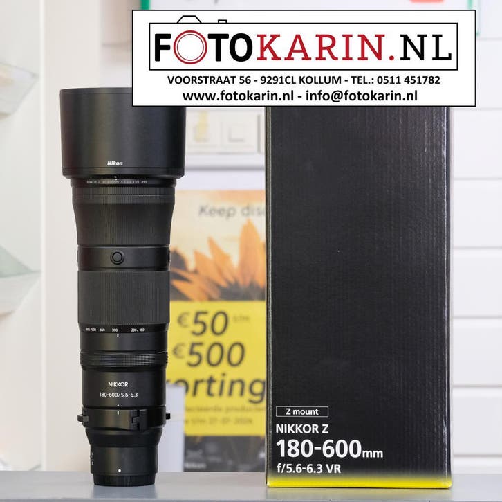 Nikon Z 180-600mm 5.6-6.3 VR | NWSTAAT | Foto Karin Kollum, Audio, Tv en Foto, Fotografie | Lenzen en Objectieven, Nikon Z-mount