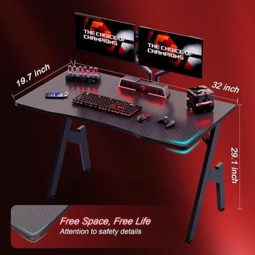 Gaming bureau - Gaming desk - Gaming tafel - 80x50 cm - Zwar, Huis en Inrichting, Bureaus, Verzenden, Zo goed als nieuw