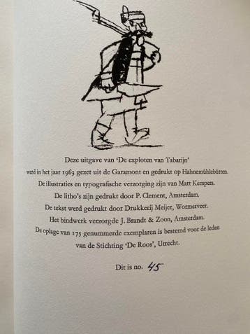 Zeldzame Bibliofiele Uitgave - De Exploten van Tabarin 1963, Verzenden