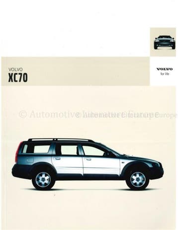 2004 VOLVO XC70 BROCHURE NEDERLANDS, Nieuw, Volvo, Author