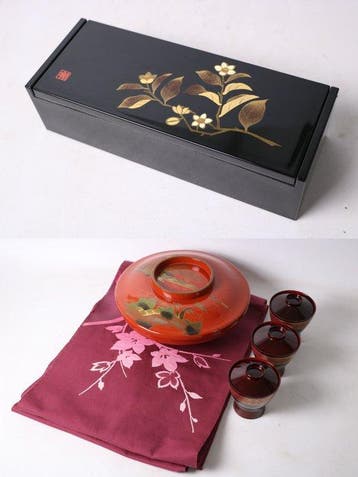 Sieradendoos (4) - Hout - Gold Flower Branch Mirror