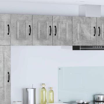 vidaXL Vaatwasserpaneel Kalmar Beton Grijs 30 x 31 x 40 cm, Huis en Inrichting, Verzenden, Nieuw, Grijs