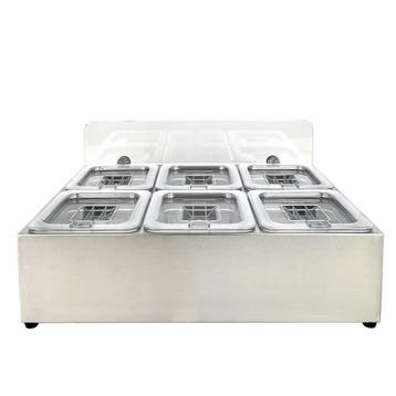 HCB Bakhouder - 6 x 1/6 GN - deksel - RVS, Verzenden, Nieuw in verpakking