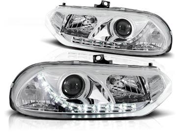 Koplampen Alfa Romeo 156 LED Devil Eyes DRL look Chroom, Auto-onderdelen, Overige Auto-onderdelen, Ophalen of Verzenden, Nieuw