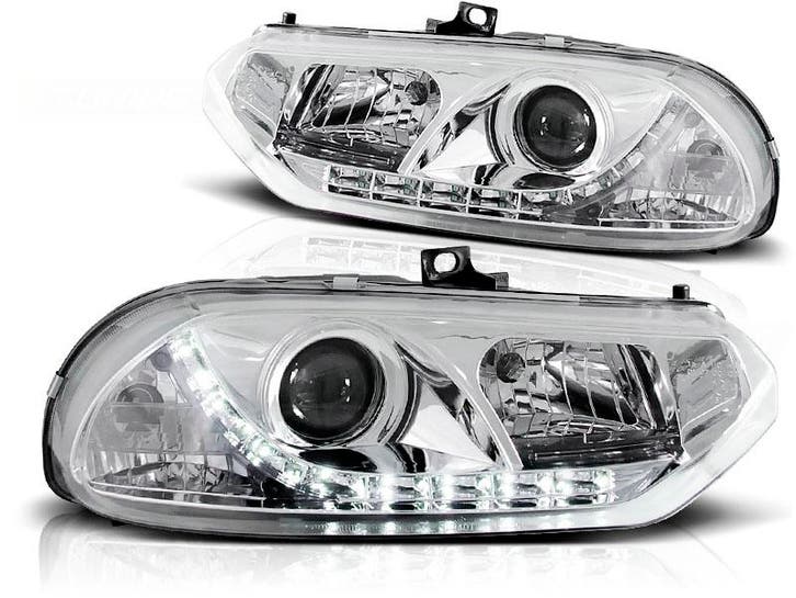 Koplampen Alfa Romeo 156 LED Devil Eyes DRL look Chroom, Auto-onderdelen, Overige Auto-onderdelen, Ophalen of Verzenden