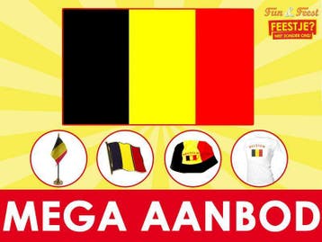 Belgische versiering - ruim aanbod Belgie feestartikelen, Ophalen, Nieuw