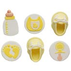 Suikerdecoratie Baby Party 3D 6st.**, Verzenden, Nieuw