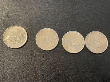 Italië. 500 Lire argento (4 monete) (Zonder minimumprijs)